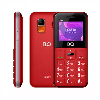 Мобильный телефон BQ 1866 Trust 160x128 TFT, 3G, BT, 1xCam, 2-Sim, 800 мА·ч, USB Type-C, красный