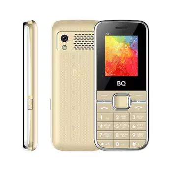 Мобильный телефон BQ 1868 Art+, 1.77" 128x160 TN, 32Mb RAM, 32Mb, BT, 1xCam, 2-Sim, 800 мА·ч, micro-USB, золотистый