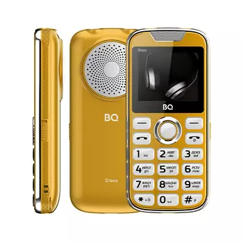 Мобильный телефон BQ 2005 Disco, 2" 220x176 TFT, 32Mb RAM, 32Mb, BT, 2-Sim, 1600 мА·ч, USB Type-C, золотистый