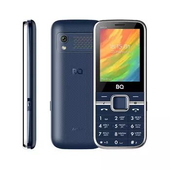 Мобильный телефон BQ 2448 Art L+, 2.4" 320x240 TN, 32Mb RAM, 32Mb, BT, 1xCam, 2-Sim, 1000mAh, micro-USB, синий