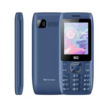 Мобильный телефон BQ 2450 Fortune, 2.4" 320x240 TN, 32Mb RAM, 32Mb, BT, 4-Sim, 3000mAh, micro-USB, синий