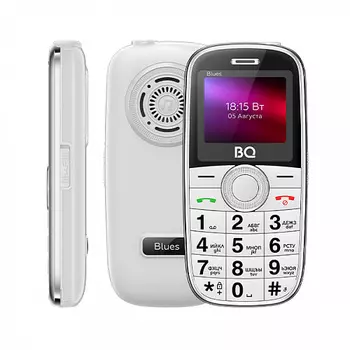 Мобильный телефон BQ Blues, 1.8" 128x160 TFT, 32Mb RAM, 32Mb, BT, 1xCam, 2-Sim, 1500 мА·ч, micro-USB, серебристый (1867)