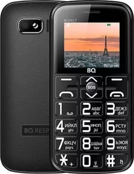 Мобильный телефон BQ BQ-1851 Respect, 1.77" 128x160 TFT, 32Mb RAM, 32Mb, BT, 2-Sim, 1000 мА·ч, черный