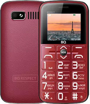 Мобильный телефон BQ BQ-1851 Respect, 1.77" 128x160 TFT, 32Mb RAM, 32Mb, BT, 2-Sim, 1000 мА·ч, красный