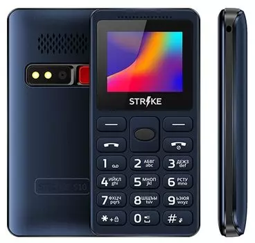 Мобильный телефон BQ Strike S10, 1.77" TN, 32Mb RAM, 32Mb, 2-Sim, 1000 мА·ч, micro-USB, синий