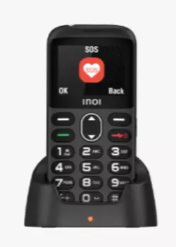 Мобильный телефон INOI 148 Senior, 2" TFT, 3G/4G, 2-Sim, 1400 мА·ч, micro-USB, черный