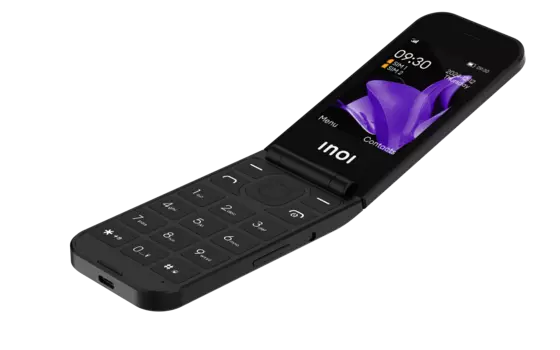 Мобильный телефон INOI 284 Flip 4G, 2.8" TFT, Unisoc T107, 128Mb RAM, 48Mb, 3G/4G, BT, 1xCam, 2-Sim, 1500 мА·ч, USB Type-C, черный (6297001537824)