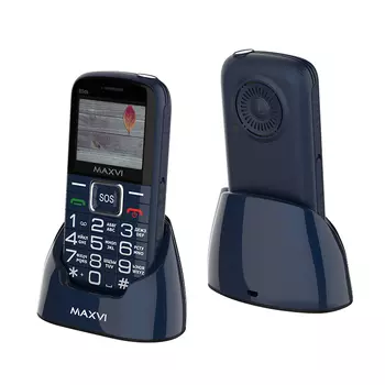 Мобильный телефон MAXVI B5ds, 2" 220x176 TN, 32Mb, 2-Sim, 1500 мА·ч, micro-USB, синий (B5ds blue)