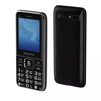 Мобильный телефон MAXVI P21, 2.8" 320x240 TFT, Spreadtrum SC6531D, 32Mb RAM, 32Mb, BT, 1xCam, 2-Sim, 2500mAh, micro-USB, черный (P21 black)