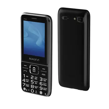 Мобильный телефон MAXVI P22, 2.4" 320x240 QVGA, Spreadtrum SC6531D, 32Mb RAM, 32Mb, BT, 1xCam, 2-Sim, 2500mAh, micro-USB, черный (P22 black)