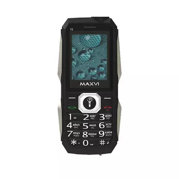 Мобильный телефон Maxvi T5 2", 220x176 TN, MediaTek MT6261D, 32.8Mb RAM, 32.8Mb, BT, 2-Sim, 1500mAh, черный