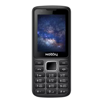 Мобильный телефон Nobby 230 2.4", 320x240 TN, Spreadtrum SC7731E, 256Mb RAM, 512Mb, BT Cam, 2-Sim, 2000mAh, Mocor5 OS, черный micro-USB