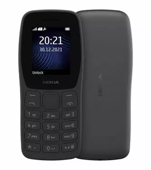 Мобильный телефон Nokia 105 DS, 1.77" 160x120 TFT, MediaTek MT6261D, 4Mb, 2-Sim, 800 мА·ч, micro-USB, Series 30+, темно-серый (TA-1416/SP01Z07Z1947Y)