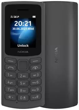 Мобильный телефон Nokia 105 TA-1557 DS, 1.8" 160x128 TFT, 2-Sim, 1000 мА·ч, micro-USB, темно-серый (1GF019CPA2C02)
