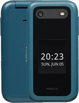 Мобильный телефон Nokia 2660, 2.8" 320x240 TFT, 128Mb, BT, 1xCam, 2-Sim, 1450 мА·ч, Series 30+, синий (1GF011PPG1A02)