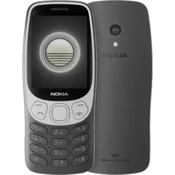 Мобильный телефон Nokia 3210, 2.4" 320x240 IPS, 64Mb RAM, 128Mb, 3G/4G, BT, 1xCam, 2-Sim, 1450 мА·ч, USB Type-C, черный (1GF025CPA2C01)
