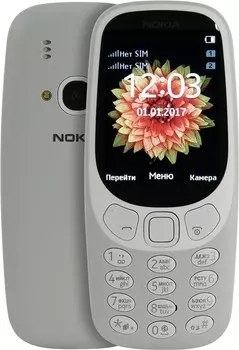 Мобильный телефон Nokia 3310 Dual Sim (2017), 2.4" 320x240 TN, 16Mb, BT, Cam, 2-Sim, 1200mAh, серый