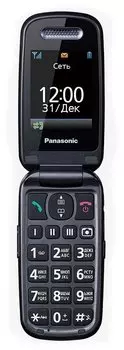 Мобильный телефон Panasonic TU456, 2.4" 320x240 TFT, BT, 1xCam, 1-Sim, 1000mAh, micro-USB, черный (KX-TU456RUB)