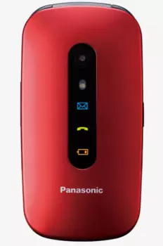Мобильный телефон Panasonic TU456, 2.4" 320x240 TN, BT, 1xCam, 1-Sim, 1000mAh, micro-USB, красный (KX-TU456RUR)
