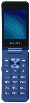 Мобильный телефон Philips E2602 Xenium, 2.8" 320x240 TFT, BT, 1xCam, 2-Sim, 1800 мАч, USB Type-C, синий (CTE2602BU/00)