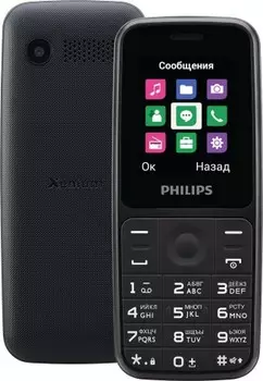 Мобильный телефон Philips Xenium E125, 1.77" 160x128 TN, MediaTek MT6261, 1xCam, 2-Sim, 2000mAh, micro-USB, черный (CTE125BK/00)