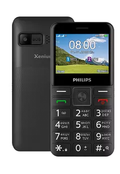 Мобильный телефон Philips Xenium E207, 2.31" 320x240 TFT, MediaTek MT6261D, 32Mb RAM, 32Mb, BT, 1xCam, 2-Sim, 1700 мА·ч, micro-USB, черный (CTE207BK/00)