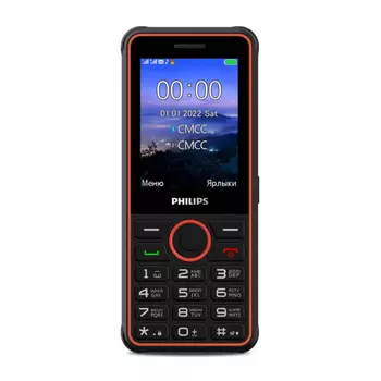 Мобильный телефон Philips Xenium E2301, 2.8" 320x240 TN, 32Mb, BT, 1xCam, 2-Sim, 3000 мА·ч, micro-USB, черный (CTE2301DG/00)