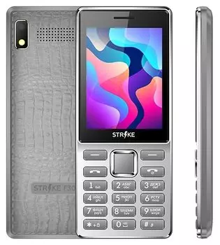 Мобильный телефон Strike F30, 2.8" 320x240 TN, 32.8Mb RAM, 32.8Mb, BT, 1xCam, 2-Sim, 1000mAh, micro-USB, серый