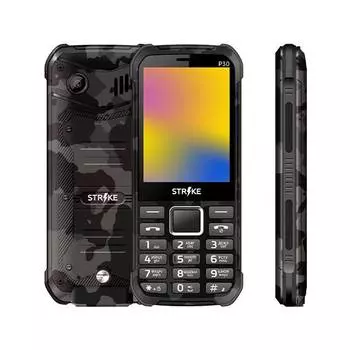 Мобильный телефон Strike P30, 2.8" 320x240 TN, 32Mb RAM, 32Mb, BT, 1xCam, 2-Sim, 2500mAh, micro-USB, камуфляж
