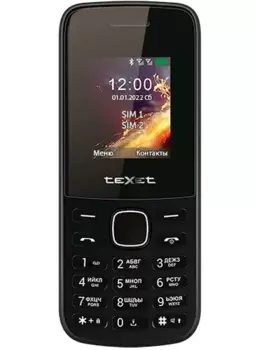 Мобильный телефон teXet TM-117, 1.77" 160x128 TN, BT, 2-Sim, 600 мА·ч, micro-USB, черный