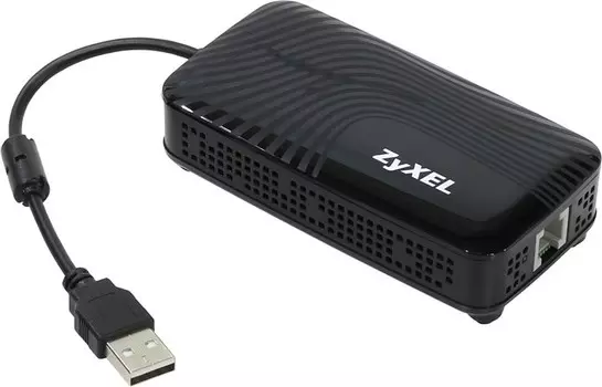 Модем ZyXEL Keenetic Plus DSL, ADSL, USB, черный