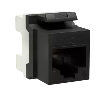 Модуль Keystone DKC 180 градусов, RJ-45 cat.6, 1шт., черный (RNK6U180BK)