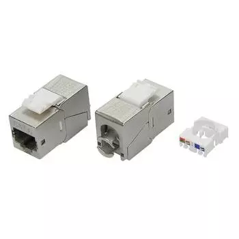 Модуль Keystone DKC 90 градусов, RJ-45 cat.6 экранированный, 1шт., серебристый (RNK6F90TL)