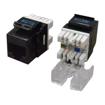 Модуль Keystone Lanmaster 180 градусов, RJ-45 cat.5e, 1шт., черный (TWT-OK45UTP180/5E-BK)