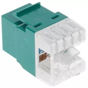 Модуль Keystone Lanmaster LAN-OK45U5E/180P-GN, RJ-45 cat.5e, 1шт., зеленый (LAN-OK45U5E/180P-GN)