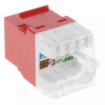 Модуль Keystone Lanmaster LAN-OK45U5E/180P-RD, RJ-45 cat.5e, 1шт., красный (LAN-OK45U5E/180P-RD)