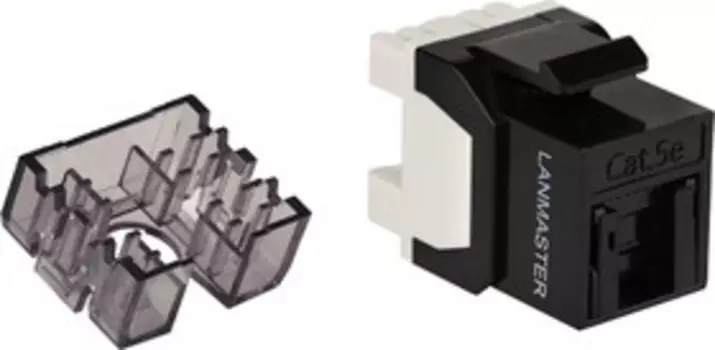Модуль Keystone Lanmaster LAN-OK45U5E/180R-BK, RJ-45 cat.5e, 1 шт., черный (LAN-OK45U5E/180R-BK)