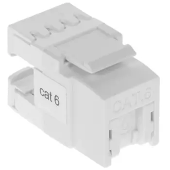 Модуль Keystone Lanmaster, RJ-45 cat.6, 1шт., белый (LAN-OK45U6/180-WH)