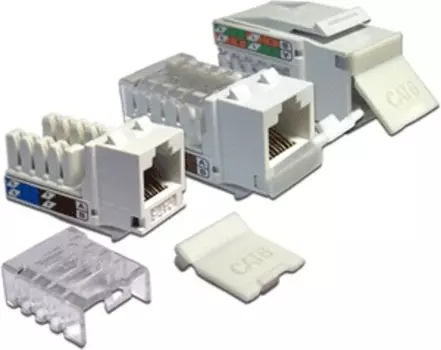 Модуль Keystone Lanmaster, RJ-45 cat.6, 1шт., белый (LAN-OK45U6/90-WH)