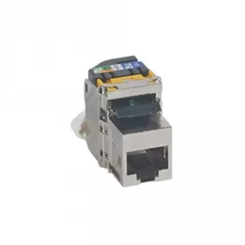 Модуль Keystone Legrand Mosaic, RJ-45 cat.6a экранированный, 1шт., серебристый (033154)