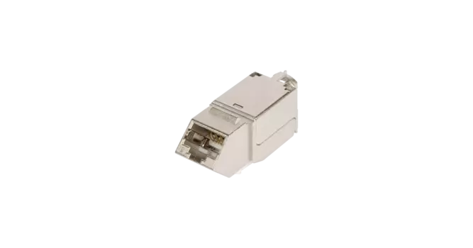 Модуль Keystone NIKOMAX для панели серии AN угловой, RJ45/8P8C, 110/KRONE, T568A/B cat.6a экранированный, 1шт., металлик (NMC-KJSA2-AN-MT)