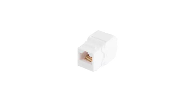 Модуль Keystone NIKOMAX Essential Line 180 градусов, RJ-45(8P8C) cat.5e, 1шт., белый (NMC-KJUD2-ET-WT)