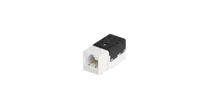 Модуль Keystone NIKOMAX, RJ45/8P8C, 110/KRONE, T568A/B cat.6a, 1шт., белый (NMC-KJUA2-FT-WT)