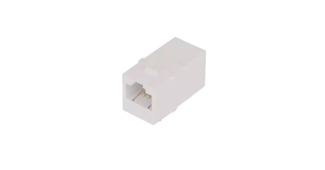 Модуль Keystone NIKOMAX соединитель RJ45-RJ45, RJ-45(8P8C) cat.6, 1шт., белый (NMC-KJUE55C-WT)