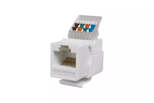 Модуль Keystone Suprlan, RJ-45(8P8C) Keystone Jack cat.5e, 1шт., белый