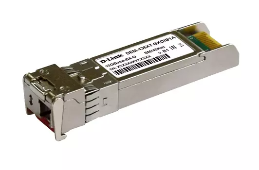 Модуль SFP+ D-Link 436XT-BXD, 40 км, LC, Tx:1330 нм, Rx:1270 нм, 10 Гбит/с, SM, одинарный, WDM (436XT-BXD/40KM/B1A)