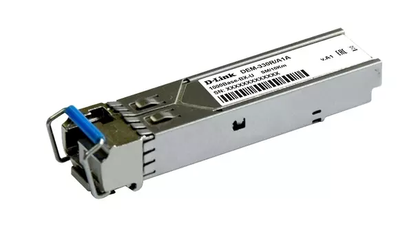 Модуль SFP D-Link DEM-330R, 10 км, LC, Tx:1310 нм, Rx:1550 нм, 1.25 Гбит/с, SM, одинарный, WDM (DEM-330R/10KM/A1A)