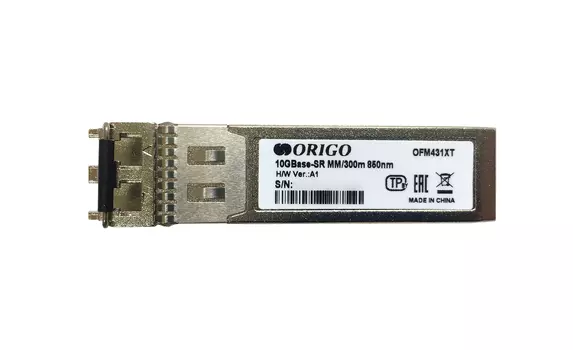 Модуль SFP+ Origo OFM431XT, 300 м, LC, Tx:850 нм, Rx:850 нм, 10 Гбит/с, MM, двойной, DDM (OFM431XT/A1A)