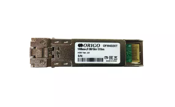 Модуль SFP+ Origo OFM432XT, 10 км, LC, Tx:1310 нм, Rx:1310 нм, 10 Гбит/с, SM, двойной, DDM (OFM432XT/A1A)