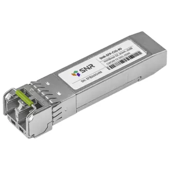 Модуль SFP SNR, 80 км, LC, Tx:1550 нм, 1 Гбит/с, SM, двойной (SNR-SFP-C55-80)